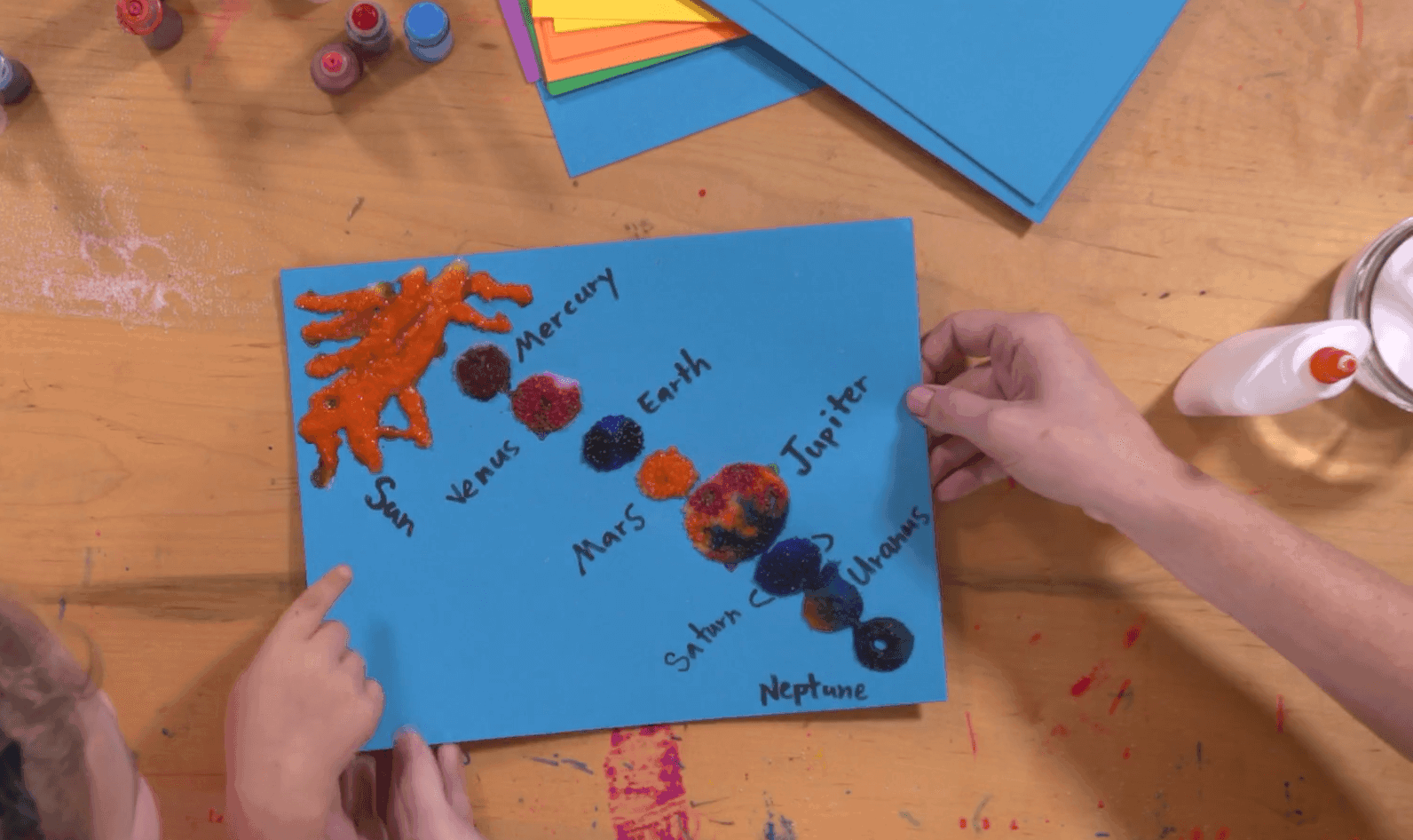 Salt Painting Our Solar System | Crafts for Kids | PBS KIDS for Parents, image size:1592x946