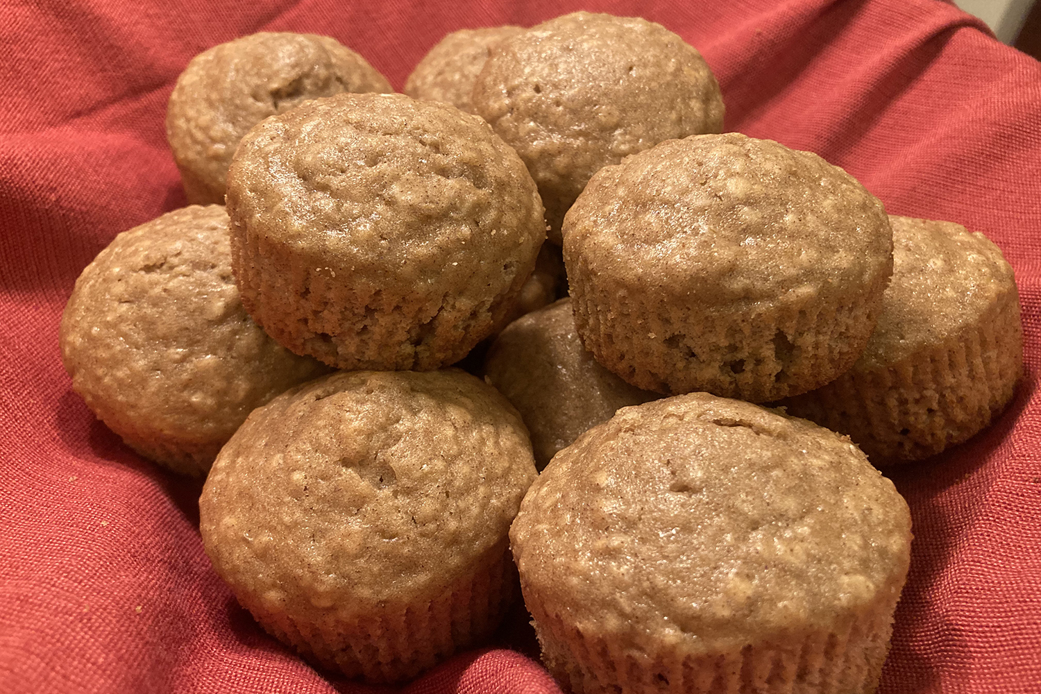 Image of spiced oatmeal muffins.