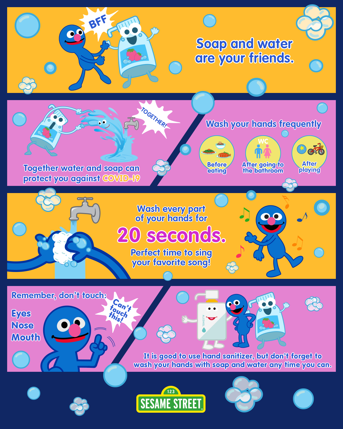 Image of animation of washing hands.
